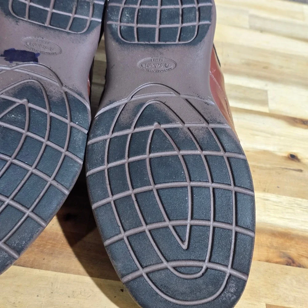 Dr Scholl's Men's 11 D Brown Leather Comfort Moccasin Hook-Loop‎ Closure Shoe